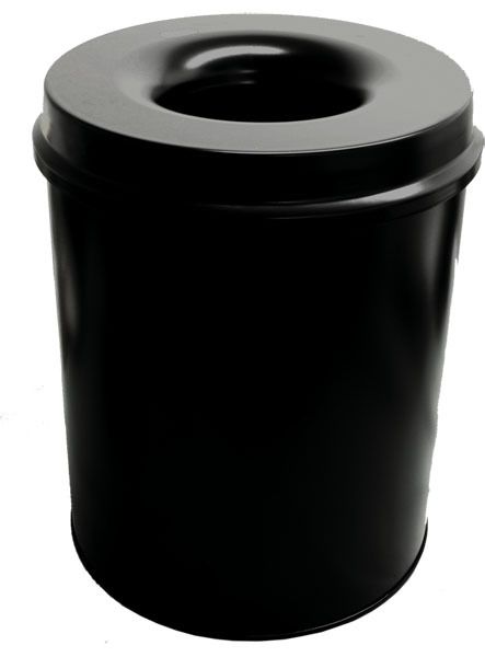 Vlamdovende papierbak metaal zwart - 50L (335mm-H625mm)